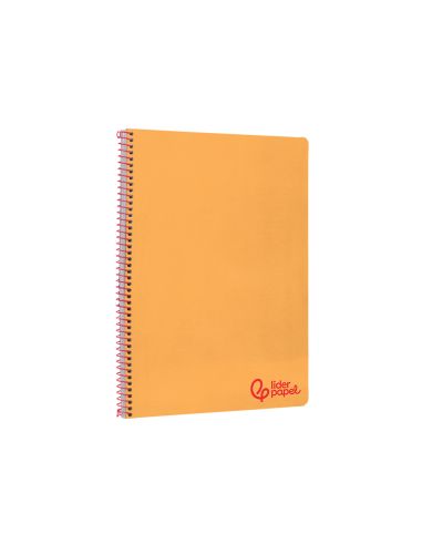 Cuaderno Espiral Liderpapel A4 Wonder Tapa Plastico 80H 90Gr Pauta Estrecha 2,5Mm Con Margen Color Naranja