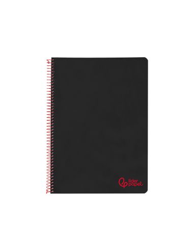 Cuaderno Espiral Liderpapel A4 Wonder Tapa Plastico 80H 90Gr Pauta Estrecha 2,5Mm Con Margen Color Negro