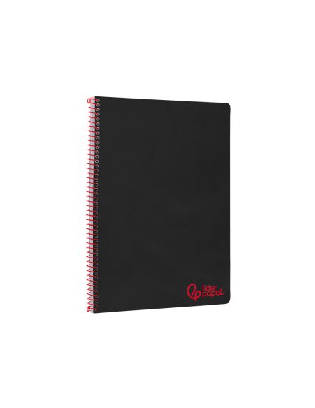 Cuaderno Espiral Liderpapel A4 Wonder Tapa Plastico 80H 90Gr Pauta Estrecha 2,5Mm Con Margen Color Negro