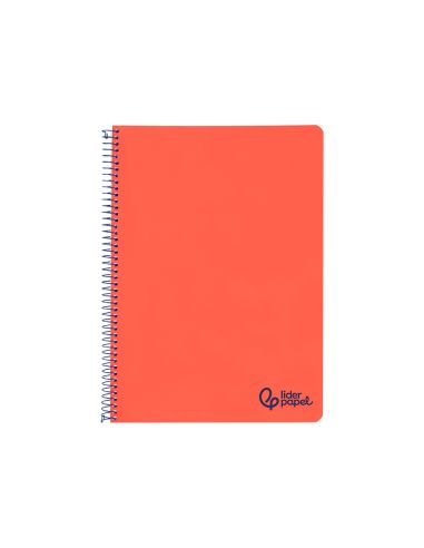Cuaderno Espiral Liderpapel A4 Wonder Tapa Plastico 80H 90Gr Pauta Estrecha 2,5Mm Con Margen Color Rojo