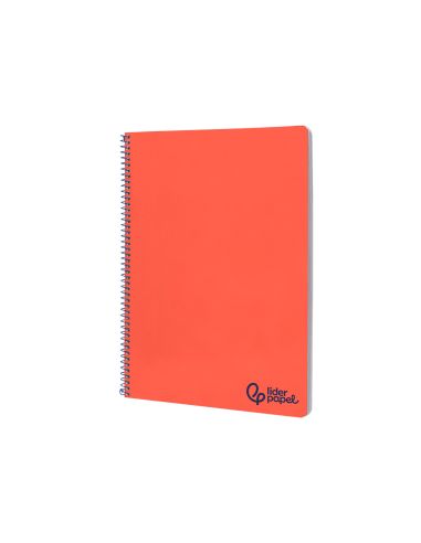Cuaderno Espiral Liderpapel A4 Wonder Tapa Plastico 80H 90Gr Pauta Estrecha 2,5Mm Con Margen Color Rojo