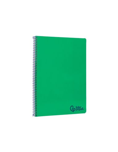 Cuaderno Espiral Liderpapel A4 Wonder Tapa Plastico 80H 90Gr Pauta Estrecha 2,5Mm Con Margen Color Verde Oscuro