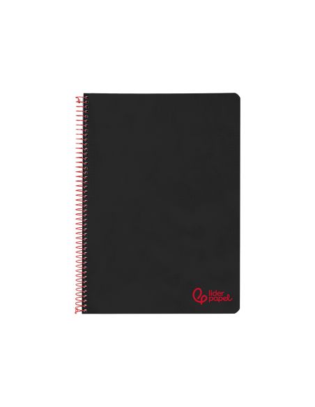 Cuaderno Espiral Liderpapel A4 Wonder Tapa Plastico 80H 90Gr Pauta Ancha 3,5Mm Con Margen Color Negro