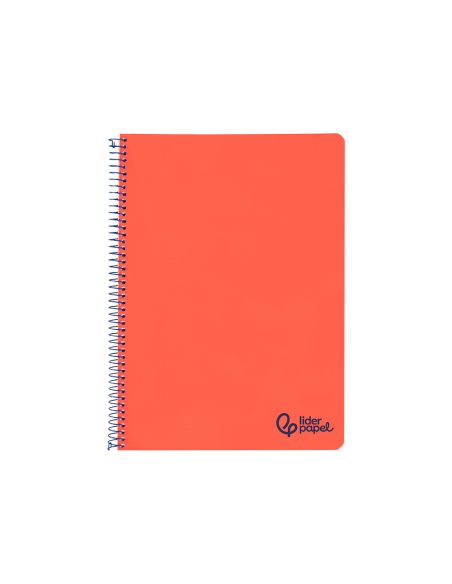Cuaderno Espiral Liderpapel A4 Wonder Tapa Plastico 80H 90Gr Pauta Ancha 3,5Mm Con Margen Color Rojo