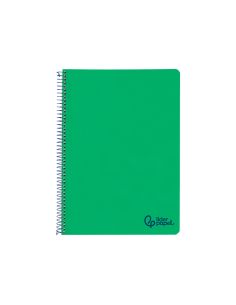 Cuaderno Espiral Liderpapel A4 Wonder Tapa Plastico 80H 90Gr Pauta Ancha 3,5Mm Con Margen Color Verde Oscuro 2