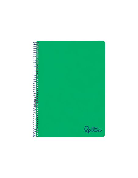 Cuaderno Espiral Liderpapel A4 Wonder Tapa Plastico 80H 90Gr Pauta Ancha 3,5Mm Con Margen Color Verde Oscuro