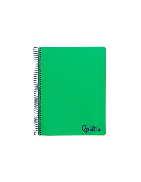 Cuaderno Espiral Liderpapel A7 Micro Wonder Tapa Plastico 100H 90Gr Cuadro 5Mm 4 Bandas Color Verde Oscuro