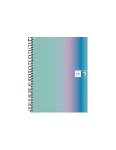 Cuaderno Espiral Miquelrius Din A4 80 Hojas 90 Gr Cuadro 5 Mm Tapa Forrada Aurora Santorini