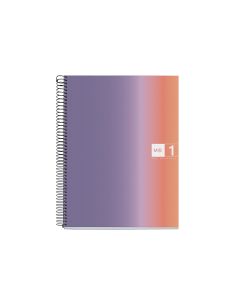 Cuaderno Espiral Miquelrius Din A4 80 Hojas 90 Gr Cuadro 5 Mm Tapa Forrada Aurora Provence