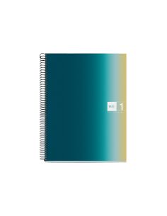Cuaderno Espiral Miquelrius Din A4 80 Hojas 90 Gr Cuadro 5 Mm Tapa Forrada Aurora Iceland