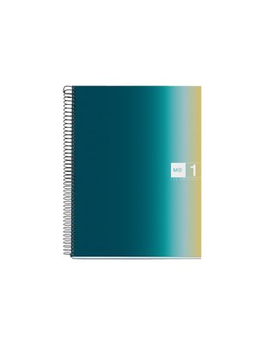 Cuaderno Espiral Miquelrius Din A4 80 Hojas 90 Gr Cuadro 5 Mm Tapa Forrada Aurora Iceland