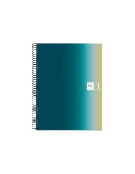 Cuaderno Espiral Miquelrius Din A4 80 Hojas 90 Gr Cuadro 5 Mm Tapa Forrada Aurora Iceland