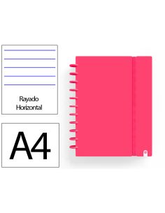 Cuaderno Ingeniox Foam A4 80H Rayado Horizontal Rojo