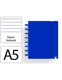Cuaderno Ingeniox Foam A5 80H Rayado Horizontal Azul Oscuro