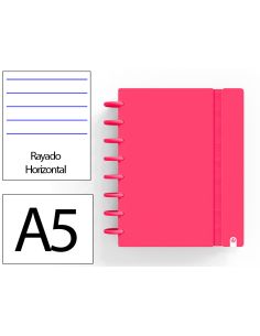 Cuaderno Ingeniox Foam A5 80H Rayado Horizontal Rojo