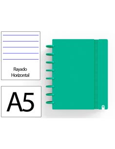 Cuaderno Ingeniox Foam A5 80H Rayado Horizontal Verde