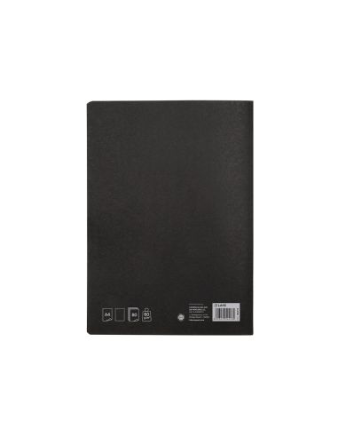 Libreta Liderpapel Tapa Negra A4 80 Hojas 60Gr Liso Con Doble Margen