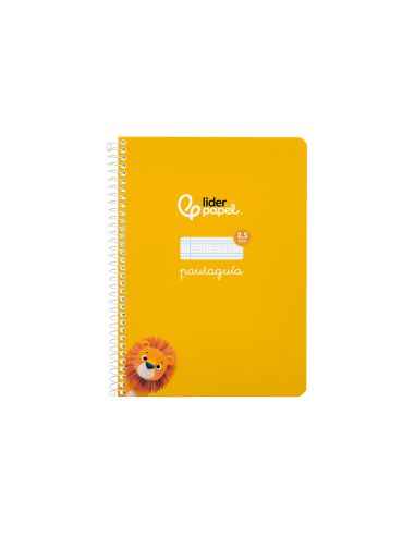 Cuaderno Espiral Liderpapel A5 Pautaguia Tapa Blanda 40H 75Gr Cuadro Pautado 2,5Mm Color Amarillo