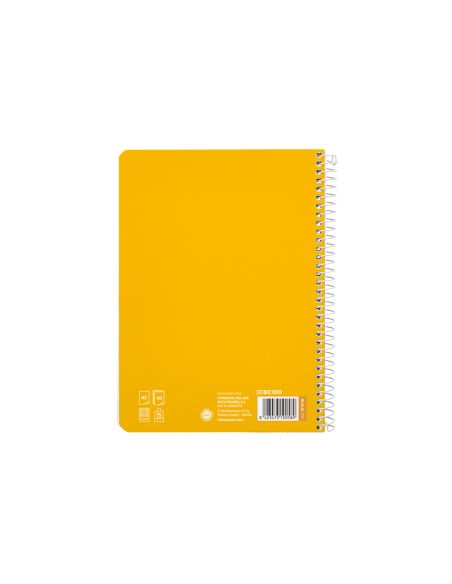 Cuaderno Espiral Liderpapel A5 Pautaguia Tapa Blanda 40H 75Gr Cuadro Pautado 2,5Mm Color Amarillo