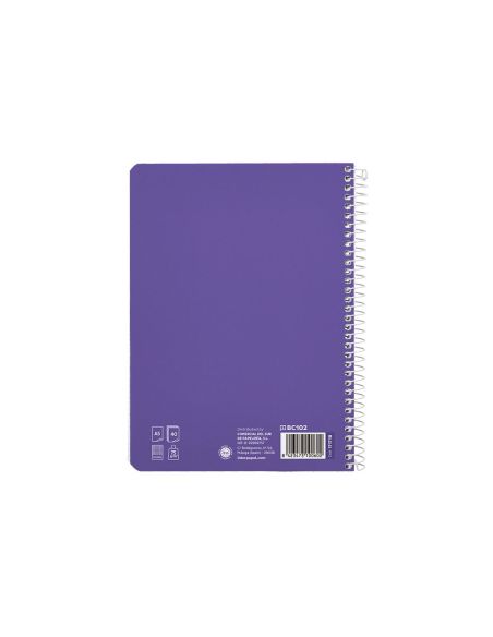 Cuaderno Espiral Liderpapel A5 Pautaguia Tapa Blanda 40H 75Gr Cuadro Pautado 2,5Mm Color Lila|Libreriasalesiana