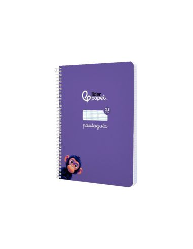 Cuaderno Espiral Liderpapel A5 Pautaguia Tapa Blanda 40H 75Gr Cuadro Pautado 2,5Mm Color Lila|Libreriasalesiana