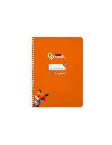 Cuaderno Espiral Liderpapel A5 Pautaguia Tapa Blanda 40H 75Gr Cuadro Pautado 2,5Mm Color Naranja