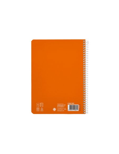Cuaderno Espiral Liderpapel A5 Pautaguia Tapa Blanda 40H 75Gr Cuadro Pautado 2,5Mm Color Naranja