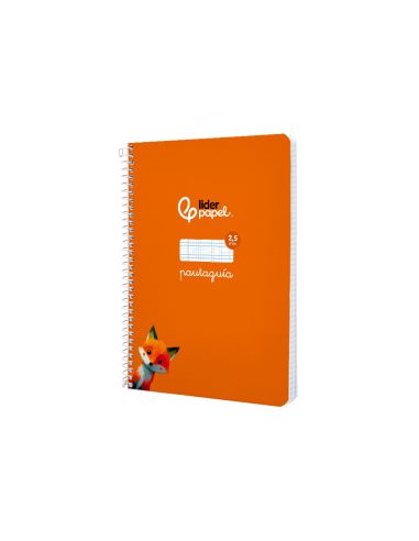 Cuaderno Espiral Liderpapel A5 Pautaguia Tapa Blanda 40H 75Gr Cuadro Pautado 2,5Mm Color Naranja