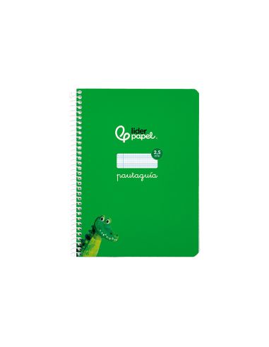 Cuaderno Espiral Liderpapel A5 Pautaguia Tapa Blanda 40H 75Gr Cuadro Pautado 2,5Mm Color Verde