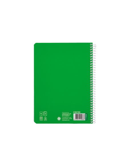 Cuaderno Espiral Liderpapel A5 Pautaguia Tapa Blanda 40H 75Gr Cuadro Pautado 2,5Mm Color Verde