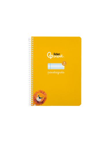 Cuaderno Espiral Liderpapel A5 Pautaguia Tapa Blanda 40H 75Gr Cuadro Pautado 3Mm Color Amarillo