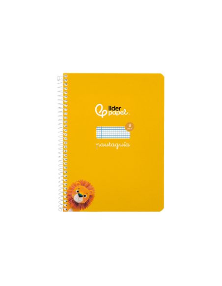Cuaderno Espiral Liderpapel A5 Pautaguia Tapa Blanda 40H 75Gr Cuadro Pautado 3Mm Color Amarillo