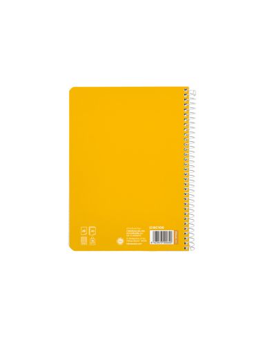 Cuaderno Espiral Liderpapel A5 Pautaguia Tapa Blanda 40H 75Gr Cuadro Pautado 3Mm Color Amarillo
