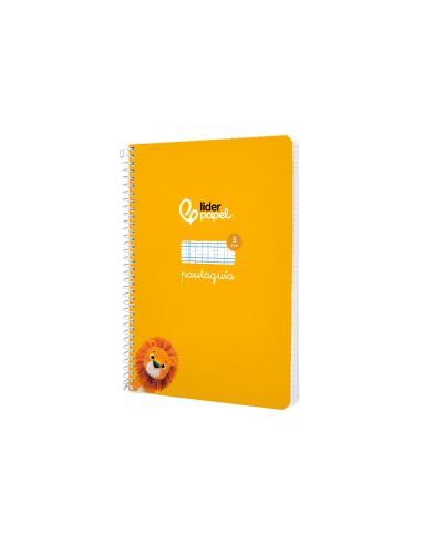 Cuaderno Espiral Liderpapel A5 Pautaguia Tapa Blanda 40H 75Gr Cuadro Pautado 3Mm Color Amarillo
