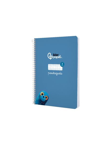 Cuaderno Espiral Liderpapel A5 Pautaguia Tapa Blanda 40H 75Gr Cuadro Pautado 3Mm Color Azul