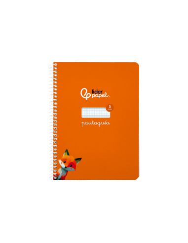 Cuaderno Espiral Liderpapel A5 Pautaguia Tapa Blanda 40H 75Gr Cuadro Pautado 3Mm Color Naranja