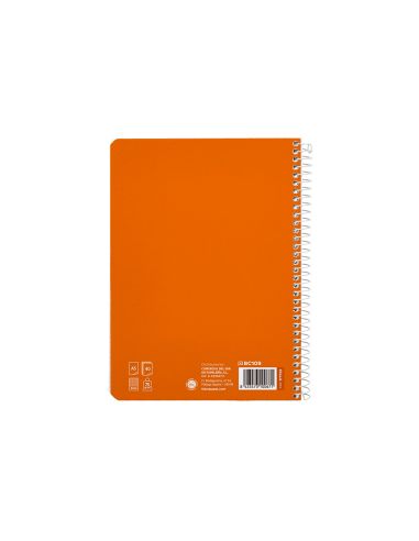 Cuaderno Espiral Liderpapel A5 Pautaguia Tapa Blanda 40H 75Gr Cuadro Pautado 3Mm Color Naranja