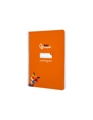 Cuaderno Espiral Liderpapel A5 Pautaguia Tapa Blanda 40H 75Gr Cuadro Pautado 3Mm Color Naranja