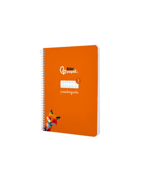 Cuaderno Espiral Liderpapel A5 Pautaguia Tapa Blanda 40H 75Gr Cuadro Pautado 3Mm Color Naranja