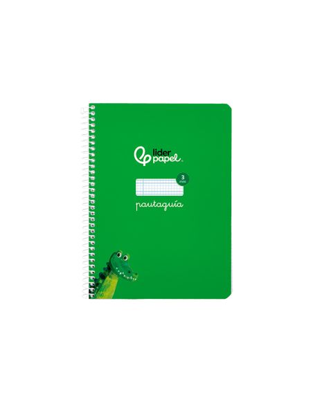 Cuaderno Espiral Liderpapel A5 Pautaguia Tapa Blanda 40H 75Gr Cuadro Pautado 3Mm Color Verde