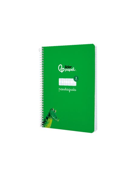 Cuaderno Espiral Liderpapel A5 Pautaguia Tapa Blanda 40H 75Gr Cuadro Pautado 3Mm Color Verde