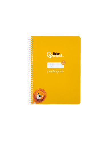 Cuaderno Espiral Liderpapel A5 Pautaguia Tapa Blanda 40H 75Gr Cuadro Pautado 4Mm Color Amarillo