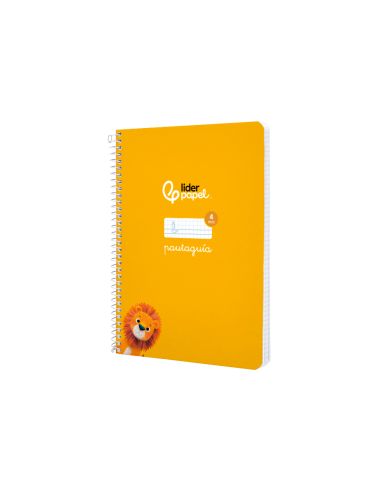 Cuaderno Espiral Liderpapel A5 Pautaguia Tapa Blanda 40H 75Gr Cuadro Pautado 4Mm Color Amarillo
