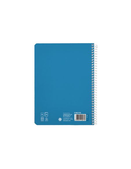 Cuaderno Espiral Liderpapel A5 Pautaguia Tapa Blanda 40H 75Gr Cuadro Pautado 4Mm Color Azul