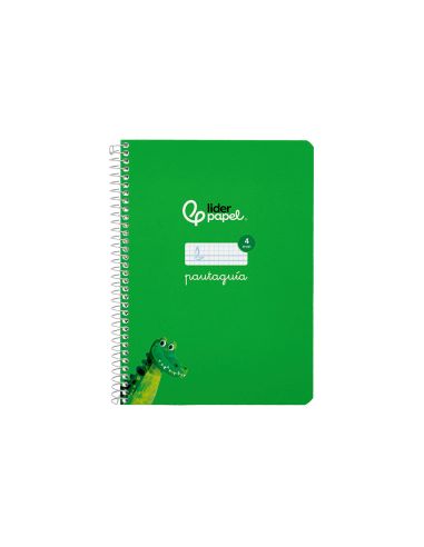 Cuaderno Espiral Liderpapel A5 Pautaguia Tapa Blanda 40H 75Gr Cuadro Pautado 4Mm Color Verde