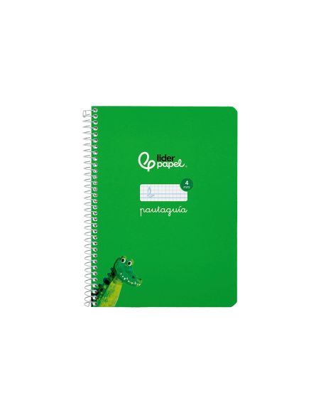 Cuaderno Espiral Liderpapel A5 Pautaguia Tapa Blanda 40H 75Gr Cuadro Pautado 4Mm Color Verde