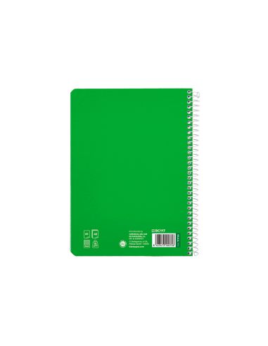 Cuaderno Espiral Liderpapel A5 Pautaguia Tapa Blanda 40H 75Gr Cuadro Pautado 4Mm Color Verde