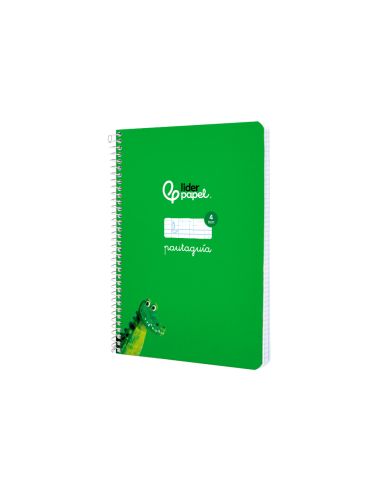 Cuaderno Espiral Liderpapel A5 Pautaguia Tapa Blanda 40H 75Gr Cuadro Pautado 4Mm Color Verde