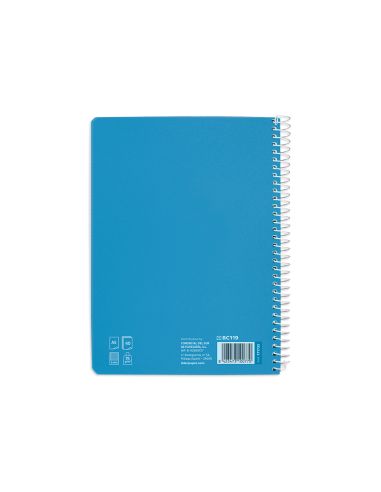 Cuaderno Espiral Liderpapel A5 Pautaguia Tapa Blanda 40H 75Gr Cuadro Pautado 5Mm Color Azul