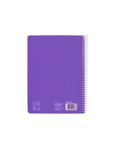 Cuaderno Espiral Liderpapel A5 Pautaguia Tapa Blanda 40H 75Gr Cuadro Pautado 5Mm Color Lila